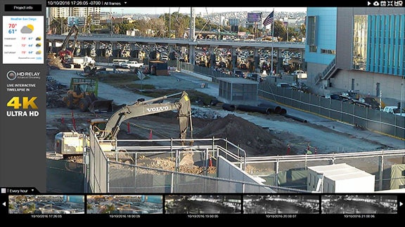 Construction Site Live Cameras - interactive images in high definition plus