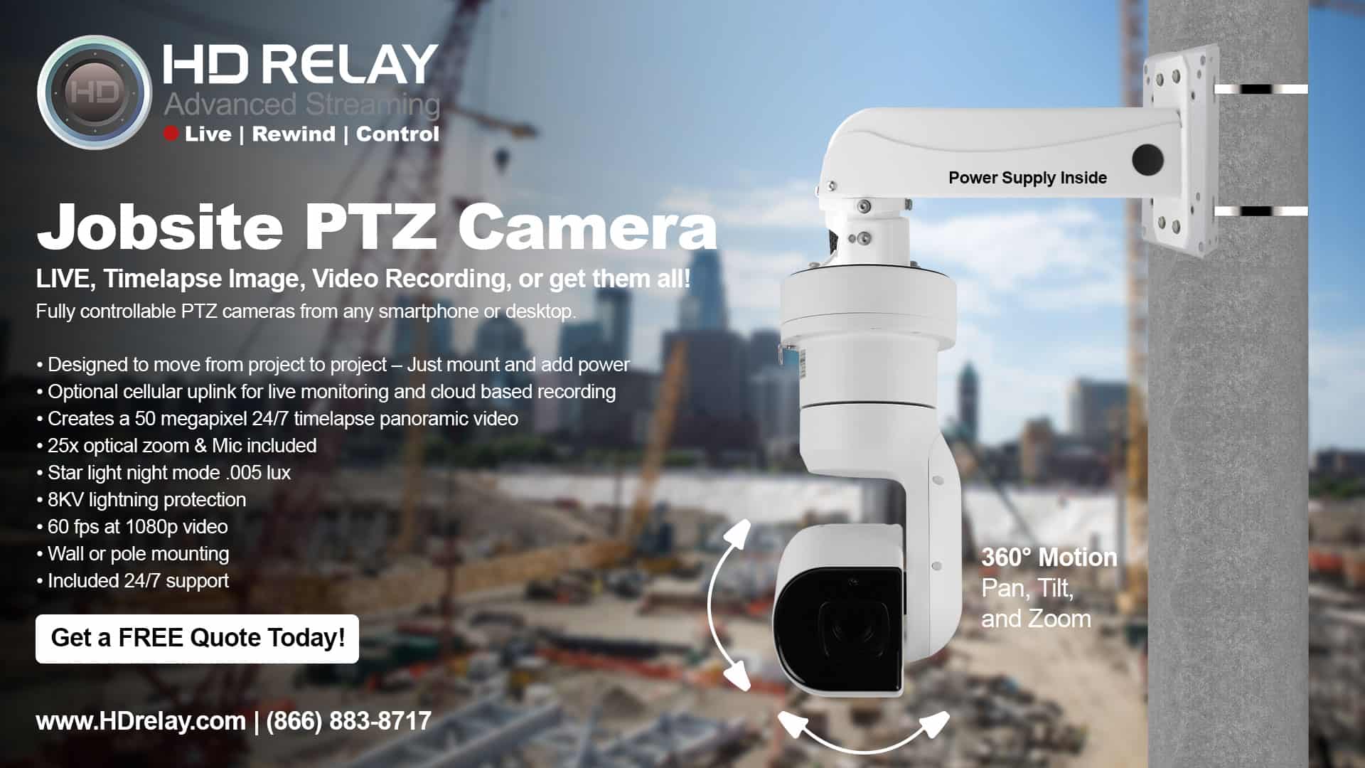 jobsite camera ptz