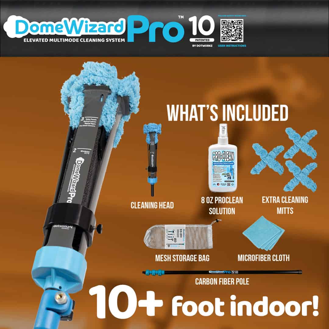 DomeWizardPRO 10 - Elevated Multiple Mode Cleaning System