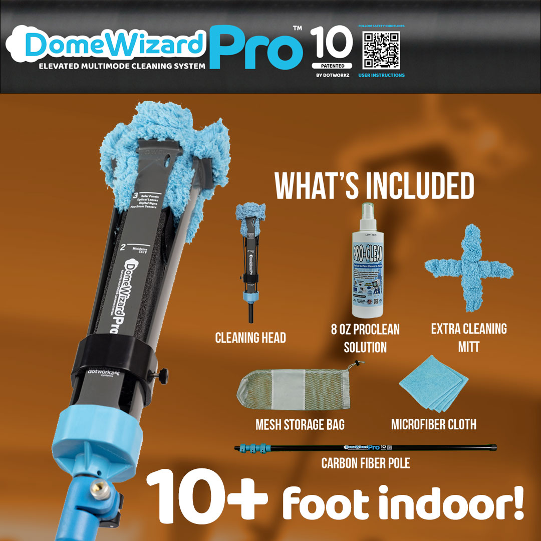 DomeWizardPRO 10 - Elevated Multiple Mode Cleaning System